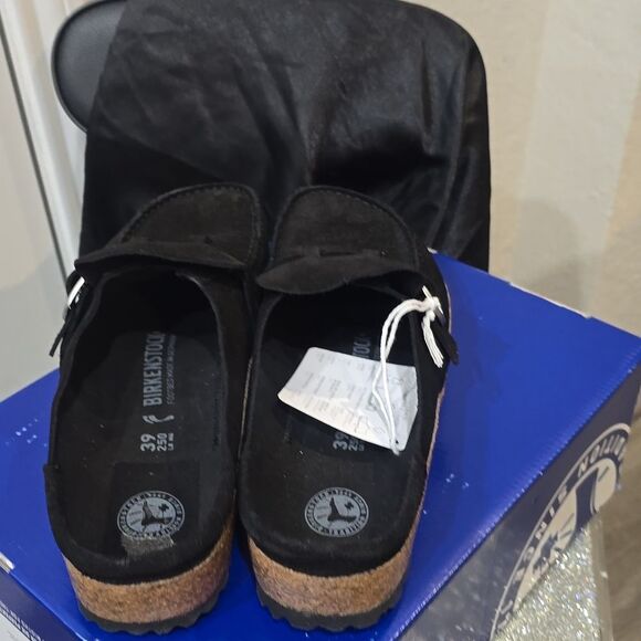 Birkenstock Buckley Suede Leather Clogs- Black - Picture 16 of 16